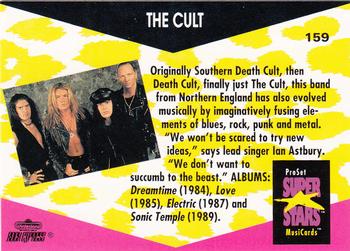 1991 Pro Set SuperStars MusiCards #159 The Cult Back