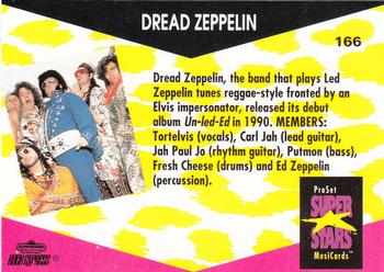 1991 Pro Set SuperStars MusiCards #166 Dread Zeppelin Back