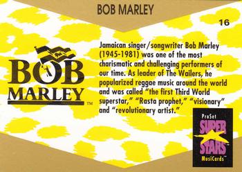 1991 Pro Set SuperStars MusiCards #16 Bob Marley Back