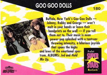 1991 Pro Set SuperStars MusiCards #180 Goo Goo Dolls Back