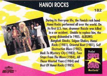 1991 Pro Set SuperStars MusiCards #182 Hanoi Rocks Back