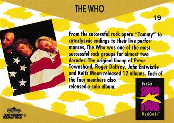 1991 Pro Set SuperStars MusiCards #19 The Who Back