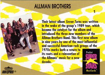 1991 Pro Set SuperStars MusiCards #1 Allman Brothers Back