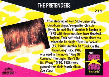 1991 Pro Set SuperStars MusiCards #219 The Pretenders Back