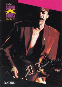 1991 Pro Set SuperStars MusiCards #230 Santana Front