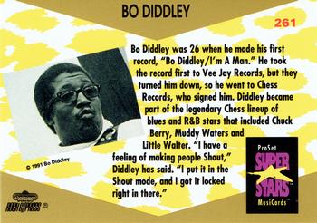 1991 Pro Set SuperStars MusiCards #261 Bo Diddley Back