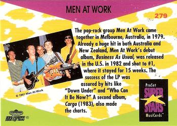 1991 Pro Set SuperStars MusiCards #279 Men at Work Back