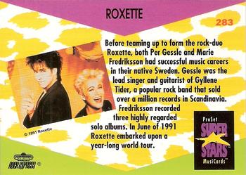 1991 Pro Set SuperStars MusiCards #283 Roxette Back