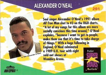 1991 Pro Set SuperStars MusiCards #291 Alexander O'Neal Back