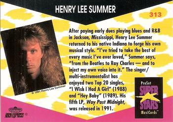 1991 Pro Set SuperStars MusiCards #313 Henry Lee Summer Back