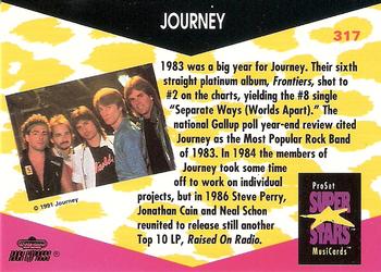 1991 Pro Set SuperStars MusiCards #317 Journey Back