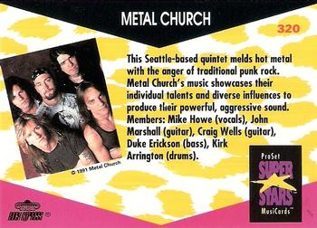 1991 Pro Set SuperStars MusiCards #320 Metal Church Back