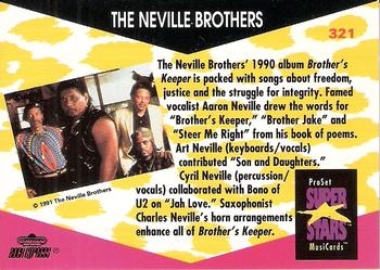 1991 Pro Set SuperStars MusiCards #321 The Neville Brothers Back