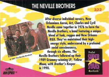 1991 Pro Set SuperStars MusiCards #322 The Neville Brothers Back