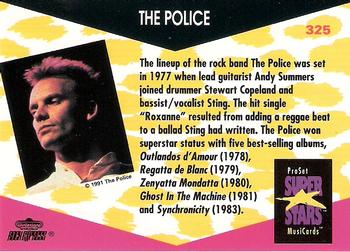 1991 Pro Set SuperStars MusiCards #325 The Police Back
