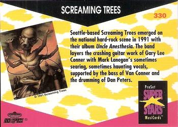 1991 Pro Set SuperStars MusiCards #330 Screaming Trees Back