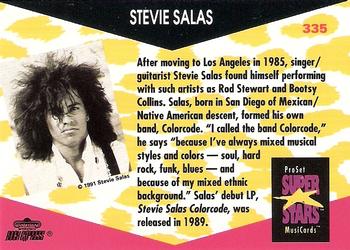 1991 Pro Set SuperStars MusiCards #335 Stevie Salas Back