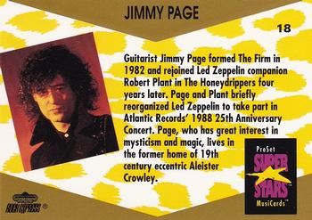 1991 Pro Set SuperStars MusiCards #18 Jimmy Page Back