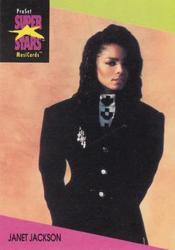 1991 Pro Set SuperStars MusiCards #58 Janet Jackson Front