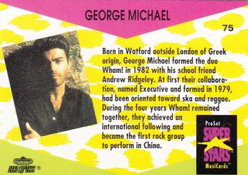 1991 Pro Set SuperStars MusiCards #75 George Michael Back