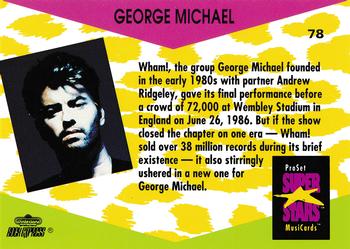 1991 Pro Set SuperStars MusiCards #78 George Michael Back