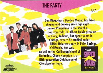 1991 Pro Set SuperStars MusiCards #87 The Party Back