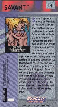 1994 Wildstorm WildC.A.T.s #11 Savant Back