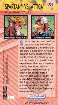 1994 Wildstorm WildC.A.T.s #81 Spartan vs. Attica Back