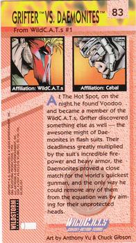 1994 Wildstorm WildC.A.T.s #83 Grifter vs. Daemonites Back
