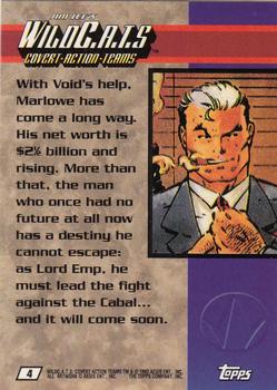 1993 Topps WildC.A.T.s #4 With Void's help, Marlowe has c Back