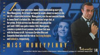 1998 Inkworks The Women of James Bond #14 Miss Moneypenny Back