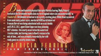 1998 Inkworks The Women of James Bond #28 Patricia Fearing Back