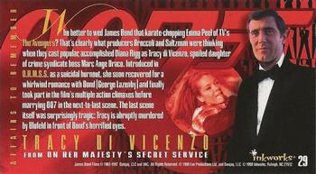 1998 Inkworks The Women of James Bond #29 Tracy di Vicenzo Back