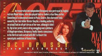 1998 Inkworks The Women of James Bond #32 Octopussy Back