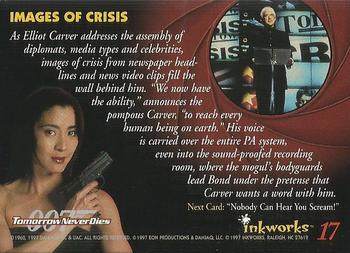 1997 Inkworks James Bond Tomorrow Never Dies #17 Images of Crisis Back