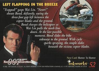 1997 Inkworks James Bond Tomorrow Never Dies #52 Left Flapping in the Breeze Back
