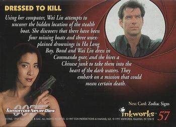 1997 Inkworks James Bond Tomorrow Never Dies #57 Dressed To Kill Back