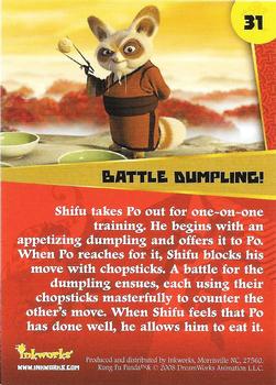 2008 Inkworks Kung Fu Panda #31 Battle Dumpling! Back