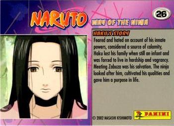 2006 Panini Naruto: Way of the Ninja #26 Haku's Story Back