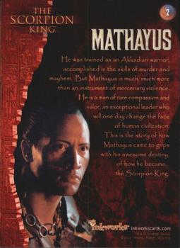2002 Inkworks The Scorpion King #2 Mathayus Back