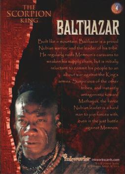 2002 Inkworks The Scorpion King #4 Balthazar Back