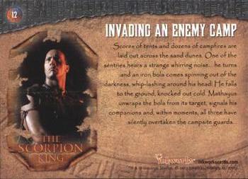 2002 Inkworks The Scorpion King #12 Invading an Enemy Camp Back