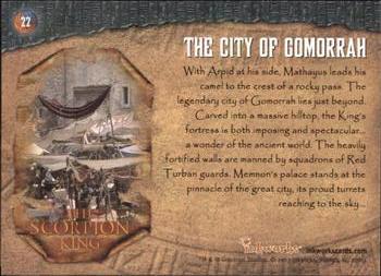 2002 Inkworks The Scorpion King #22 The City of Gomorrah Back