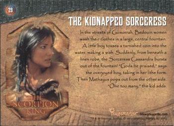 2002 Inkworks The Scorpion King #29 The Kidnapped Sorceress Back