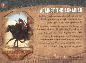 2002 Inkworks The Scorpion King #33 Against the Akkadian Back
