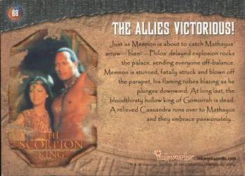 2002 Inkworks The Scorpion King #68 The Allies Victorious! Back