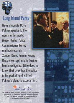 1996 Inkworks The Phantom (Movie) #22 Long Island Party Back