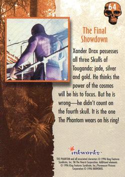 1996 Inkworks The Phantom (Movie) #64 The Final Showdown Back