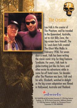 1996 Inkworks The Phantom (Movie) #72 The Creator Back
