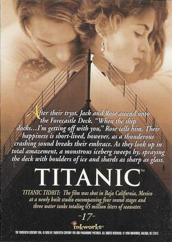 1998 Inkworks Titanic (Movie) #17 After their tryst, Jack and Rose ascend onto... Back